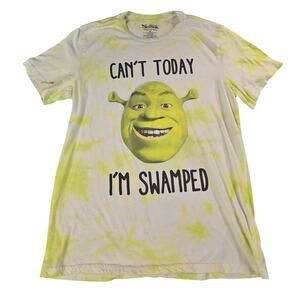 Shrek Can’t Today I’m Swamped T-Shirt Men’s Medium Tie Dye Green